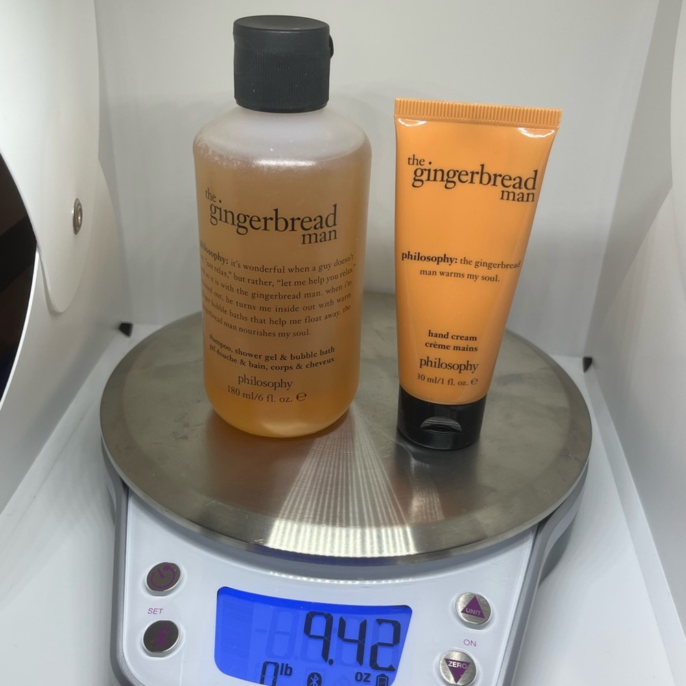 New Philosophy 3 in 1 Shower Gel & Bubble Bath Gingerbread Man 180mL& Hand Cream - Picture 4 of 4